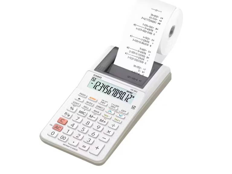 Calculadora Rollo Casio HR-8RC-WE