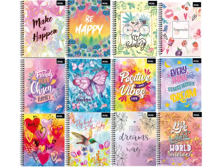 Pack 10 cuadernos Rosa Ross 100 hojas