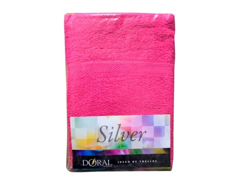 Juego toallas silver Doral Fucsia