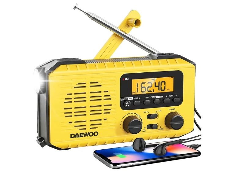 Radio AM/FM 2 Bandas Linterna Led Amarilla DI-700R