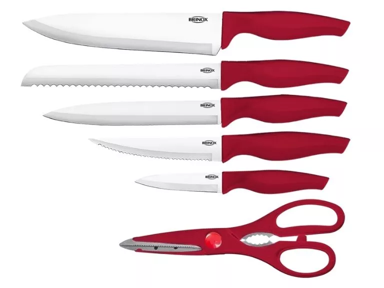 Brinox Set de cruz roja con 5 cuchillos y tijeras 6 Piezas Cross