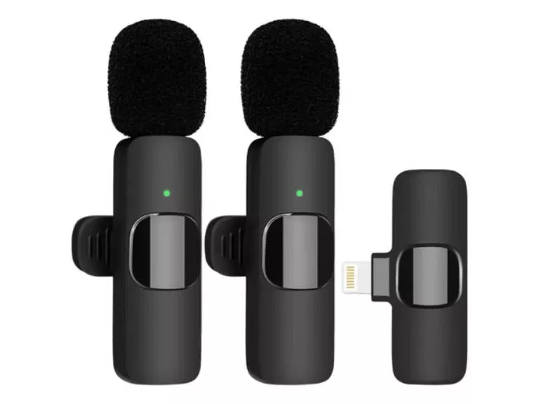 Set 2 Micrófonos Inalámbricos Solapa Lavalier Android Tipo C