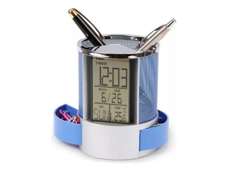 Organizador Bolígrafo Portalápices Reloj