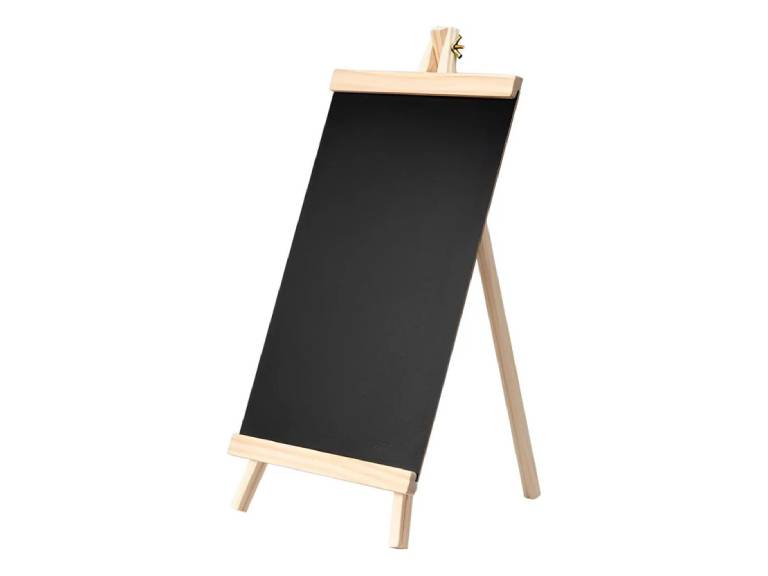 Pizarra Tipo Caballete Atril Tiza Madera 25x48 CM Negra
