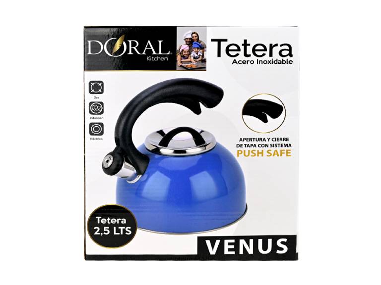 Tetera Doral Venus 2.5 Litros Azul