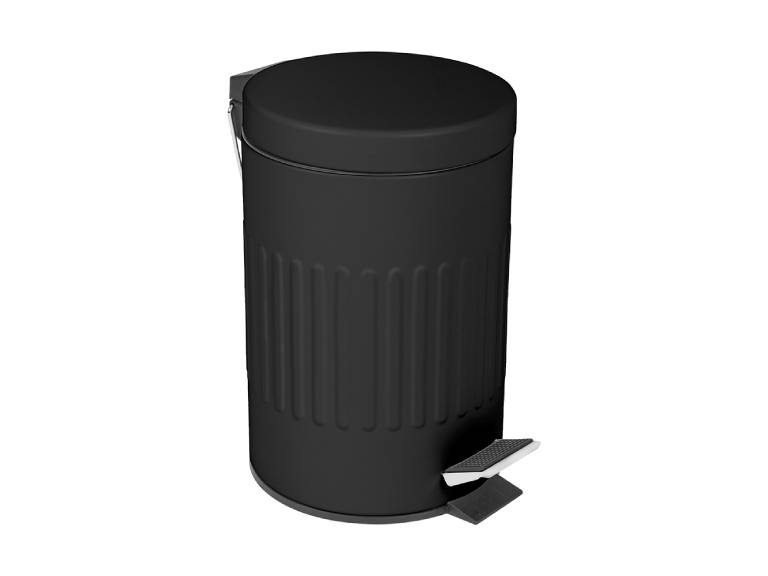 Papelera Decoline 5L Acero Inoxidable Negro Doral
