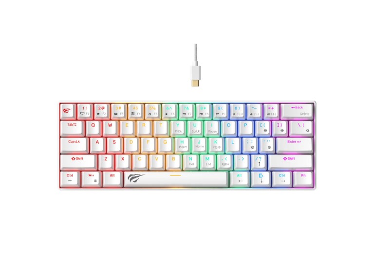Teclado Gamer Mecanico Havit Blanco