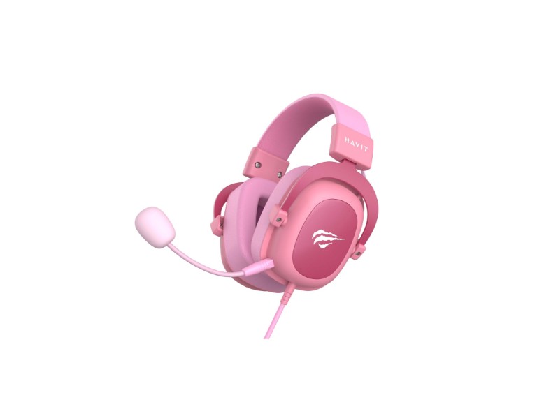 Audifono Gaming Headphone Microfono Havit Rosa