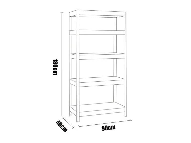 Estante Galvanizado 180x90x40 cm 300 kg