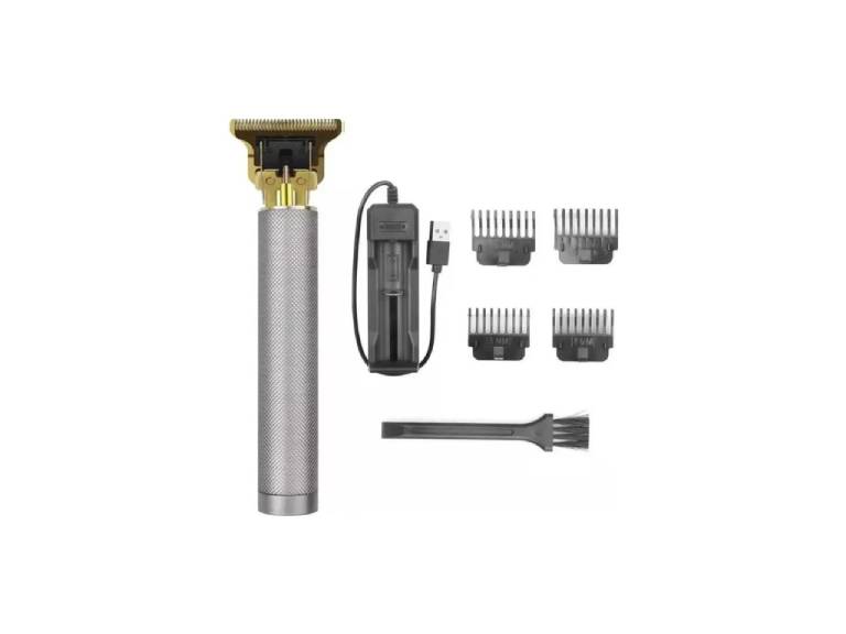 Máquina eléctrica cortadora afeitar recargable gris
