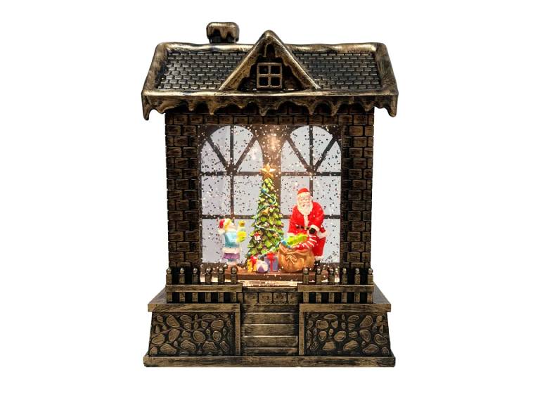 Farol Lámpara Led Casa Navidad Musical 20 cm