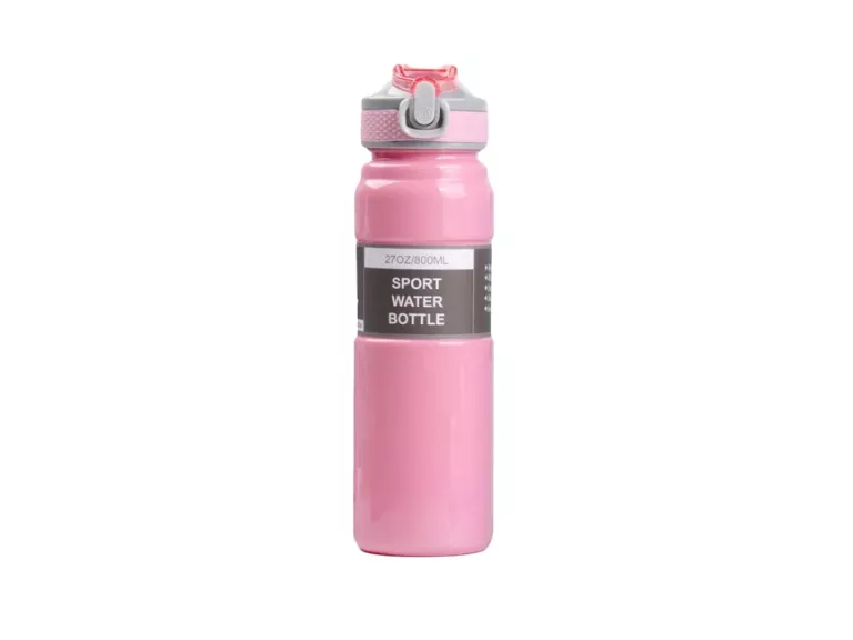 Botella de agua rosa 800 ml