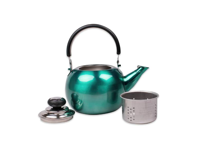 Tetera Diana de Acero Inoxidable Turquesa Doral