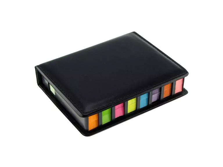 Set de Notas Adhesivas de PU Negro