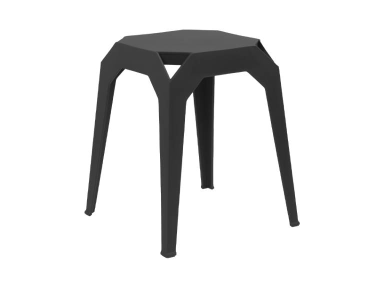 Piso apilable de plástico rígido DENTON Negro