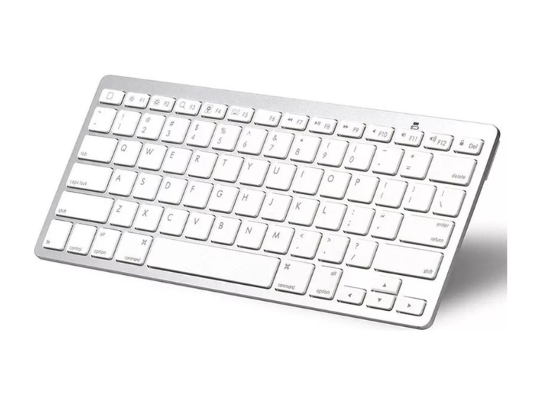 Teclado Inalámbrico Bluetooth Plateado