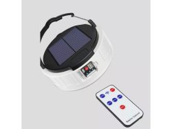 Lámpara Solar Emergencia Recargable Cargador USB Control Remoto