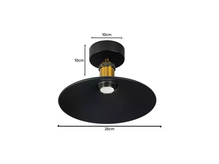 Lámpara Techo Vintage Decoración Retro Soquete E27 Negro