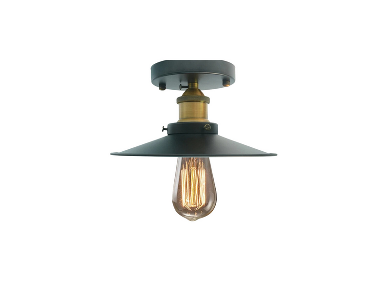 Lámpara Techo Vintage Decoración Retro Soquete E27 Negro