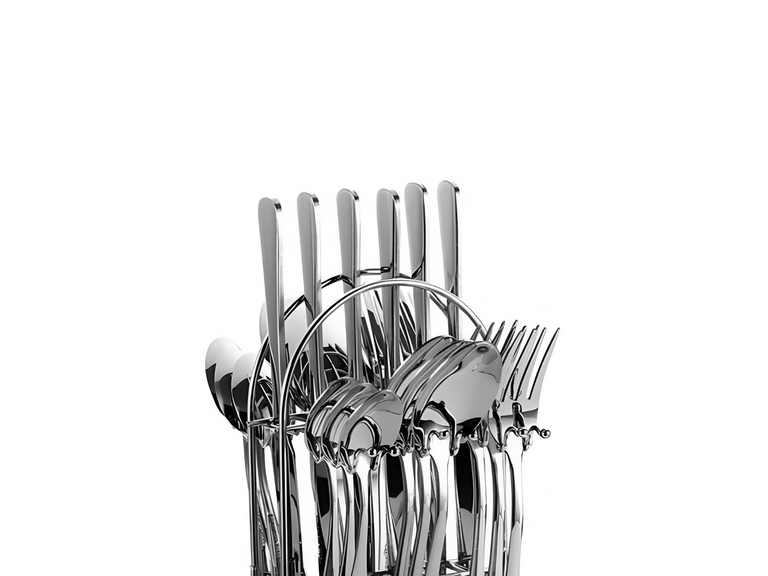 Set Cubiertos 24 Piezas Acero Inoxidable DLX