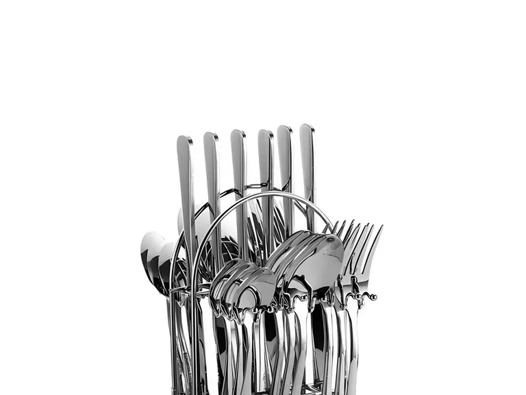 Set Cubiertos 24 Piezas Acero Inoxidable DLX