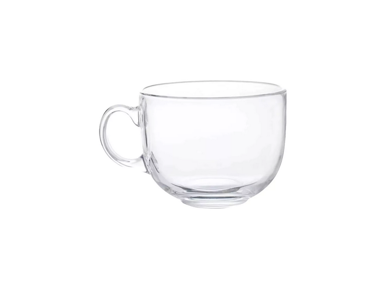 Set 6 Tazas Café Té Sin Plomo Vidrio Templado 450 ML