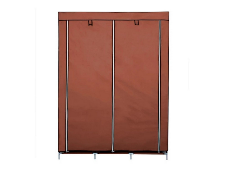 Closet Organizador Armable Tela Café 3 Cuerpos 130x45x175 cm