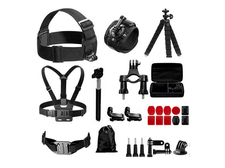 Kit 30 Accesorios Cámara Deportiva GoPro Estuche