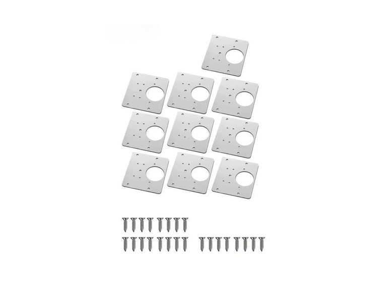 Set 10 Placas Reparación Bisagra Puerta Armario Mueble