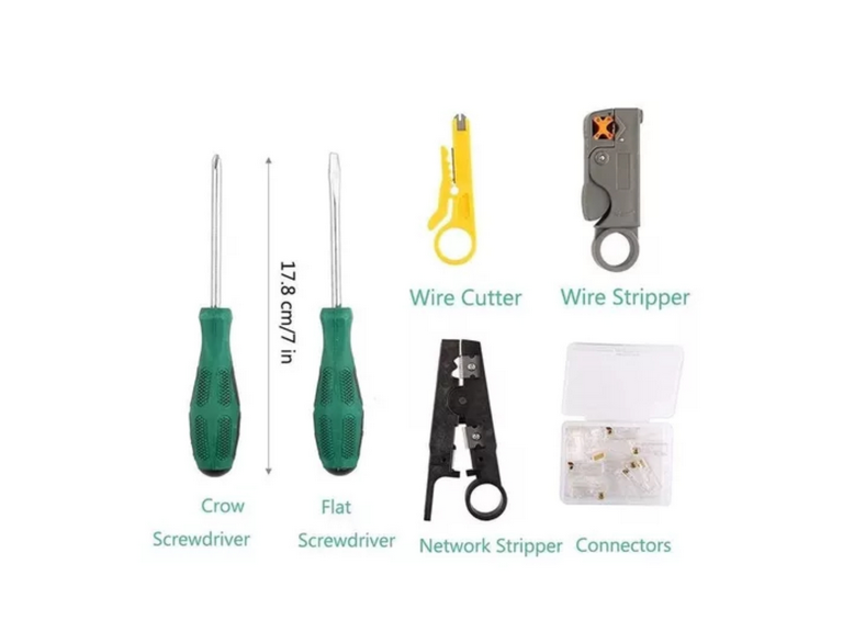 Kit Herramientas Redes Crimpeadora Pelacables