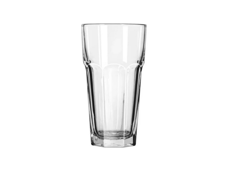 Set 6 Vasos Agua Bebida Cóctel Vidrio 468 ML Transparente