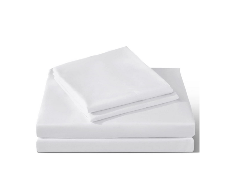 Juego Sábanas Algodón Poliéster 200 Hilos + 2 Fundas 2 PL Blanco