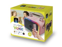 Karaoke My Lil Voice Luz RGB 2 Microfonos Pink