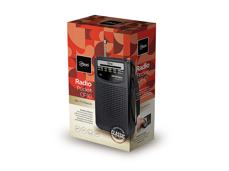 Radio Retro Portátil CF-10 Black