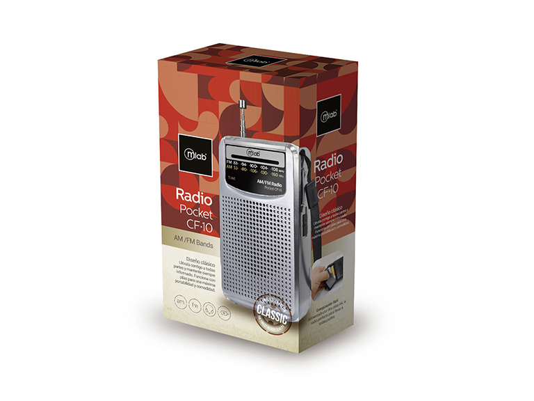 Radio Retro Portátil CF-10 Silver