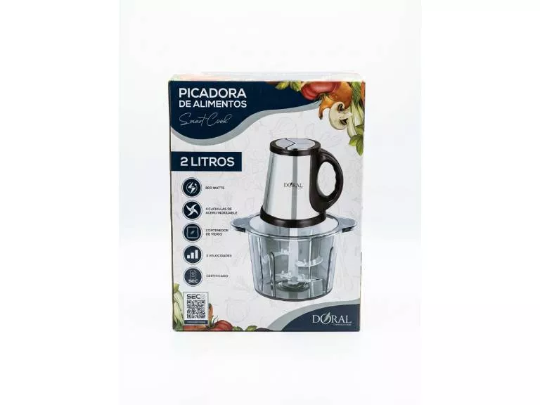 Picadora de Alimentos con contenedor de Vidrio