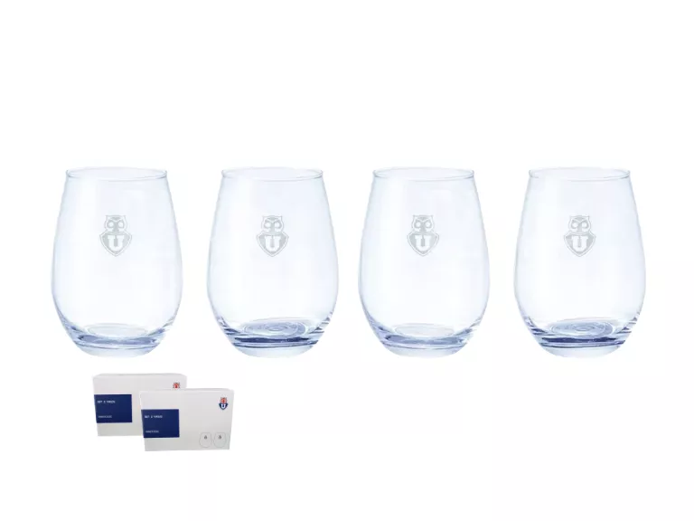 Set de 4 vasos Shopero U Chile