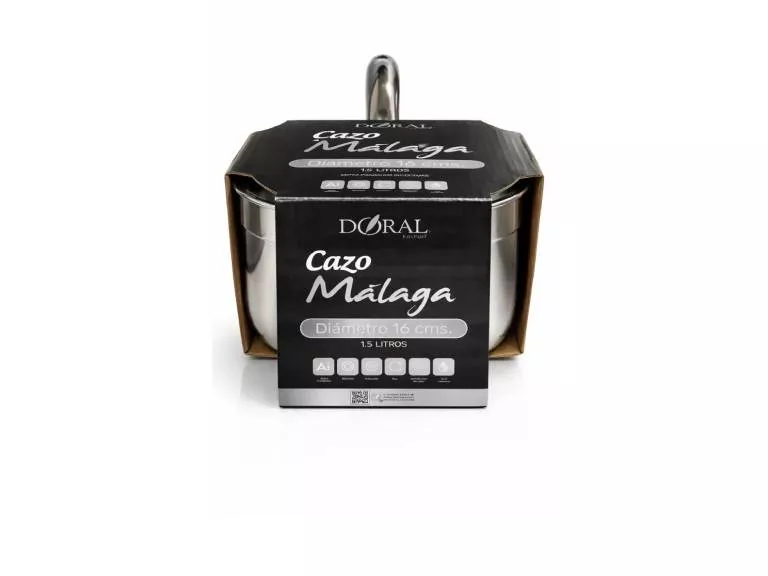 Cazo Málaga Doral de Acero Inoxidable 18 cm 2.1 Litros