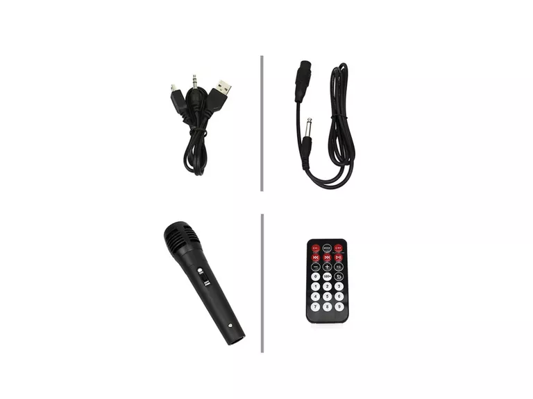 Parlante Bluetooth Karaoke Inalambrico 10 Watt Rojo