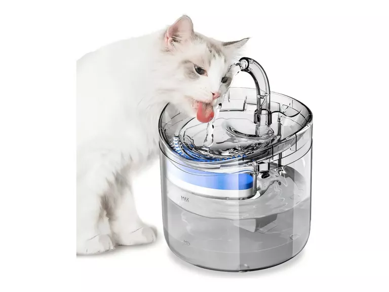 Fuente Bebedero Agua Mascota Perro Gato Transparente 1.8 LT