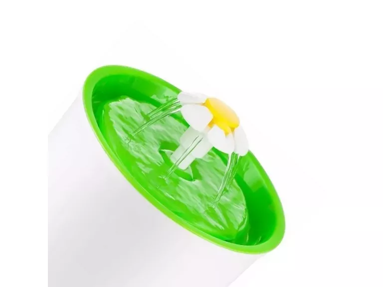 Bebedero Fuente Eléctrico Agua Mascotas 2 LT Blanco Verde