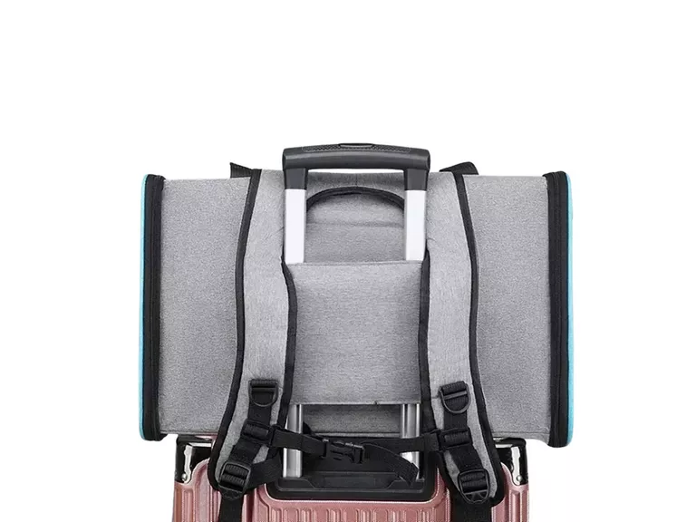 Bolso Transporte Mascotas Transpirable Gris 50x30x33