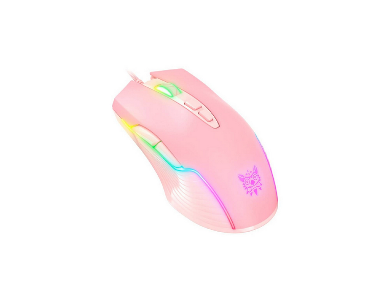 Mouse Gamer Rosado LED RGB