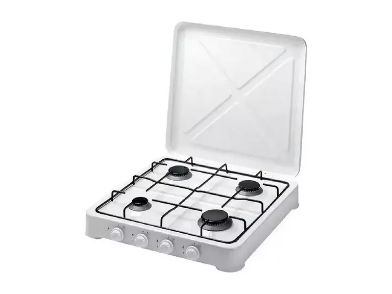 Cocinilla Encimera Gas 4 Quemadores Tapa Camping
