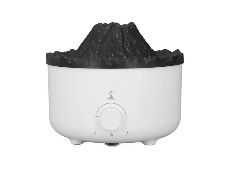Difusor Humidificador Aromas Luz LED Diseño Volcán