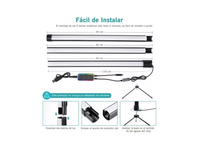 Lámpara Pie LED RGB Control Remoto 130