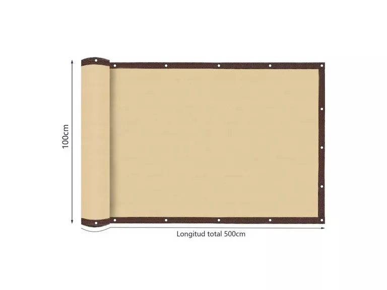 Cerca Protección Privacidad 1x5 MTS Beige