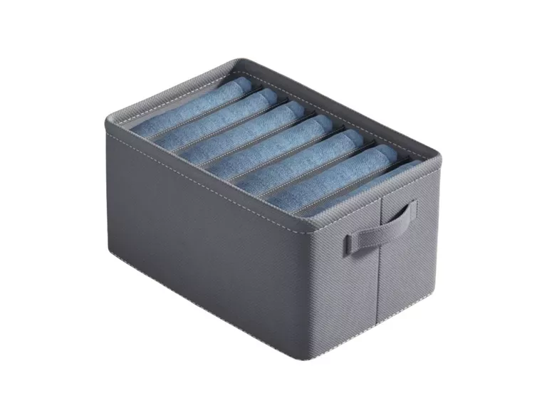 Pack 4 Cajas Organizador Ropa 44x30x20 Gris