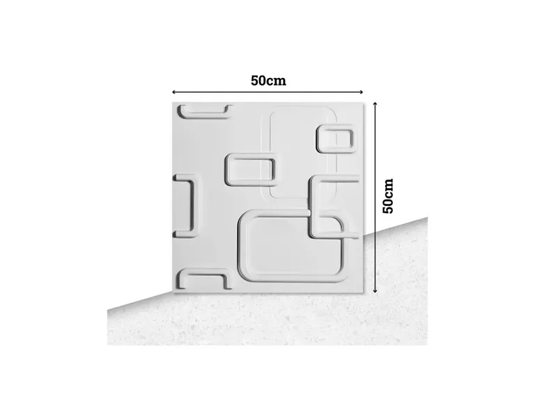 Pack 16 Panels PVC Decorativo Aro 3D 50x50
