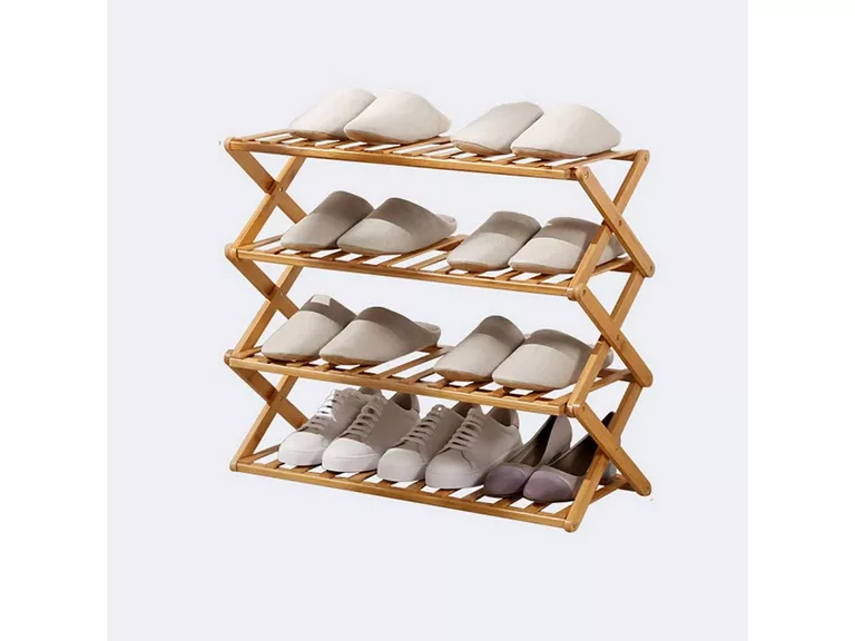 Zapatero Organizador Madera 4 Niveles 68x49x26 Café
